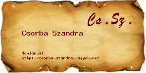 Csorba Szandra névjegykártya